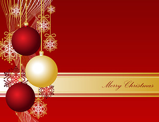 Image showing Red Christmas card