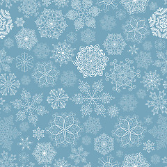 Image showing Snowflakes seamless pattern