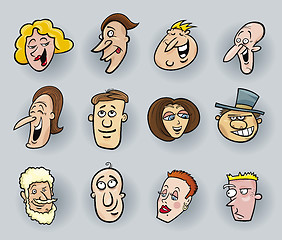 Image showing Cartoon faces