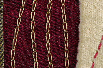 Image showing Red cloth texture