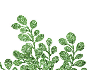 Image showing Christmas decorative green leaves