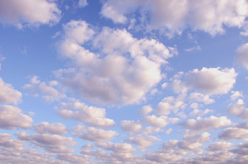 Image showing Sunny morning sky full of clouds.