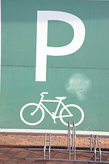 Image showing Bike parking place sign