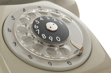 Image showing Rotary dial of an old phone