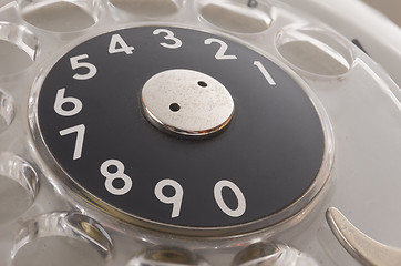 Image showing Rotary dial of an old phone