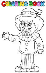 Image showing Coloring book with cheerful clown 3