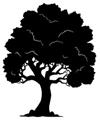 Image showing Tree shaped silhouette 1