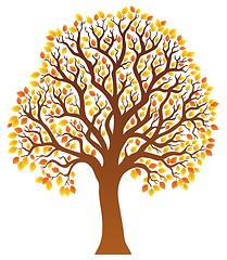 Image showing Tree with orange leaves 1