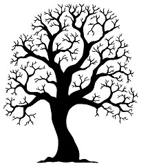 Image showing Tree shaped silhouette 2