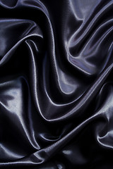 Image showing Smooth elegant black silk can use as background 