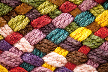 Image showing multi colored woollen yarns