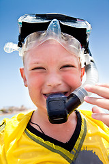 Image showing boy in holiday on the sea