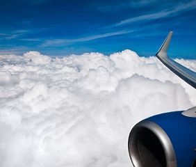 Image showing view sky from an airplane