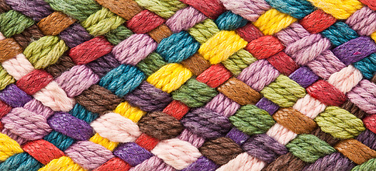 Image showing multi colored woollen yarns