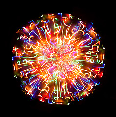 Image showing Multi-coloured light sphere