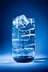 Image showing Glass of water with ice