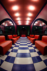 Image showing Room with a checkered floor