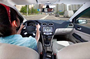 Image showing women driving a car