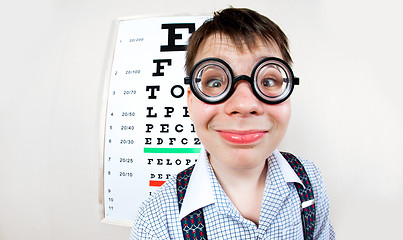 Image showing person wearing spectacles in an office at the doctor