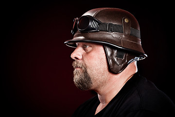 Image showing biker in a helmet