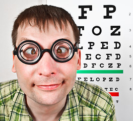 Image showing person wearing spectacles in an office at the doctor