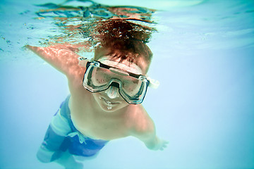 Image showing boy underwater