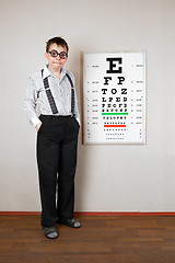 Image showing person wearing spectacles in an office at the doctor