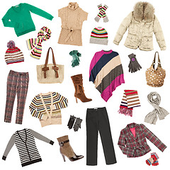 Image showing Lady's clothes. Winter warm clothes