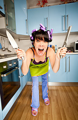 Image showing crazy housewife