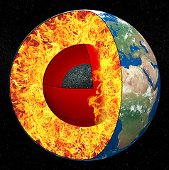 Image showing Earth core