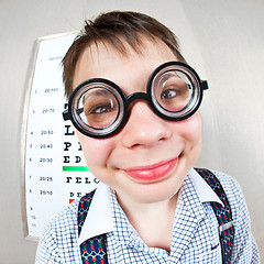 Image showing person wearing spectacles in an office at the doctor