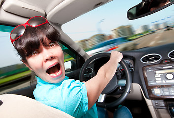 Image showing women driving a car