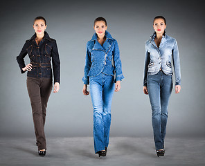 Image showing jeans collection clothes