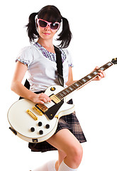 Image showing girl with a guitar