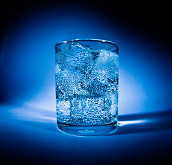 Image showing Glass of water with ice