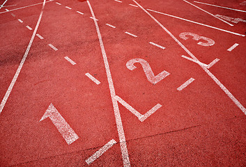 Image showing retro sport running track