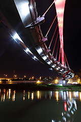 Image showing bridge at night in Taiwan