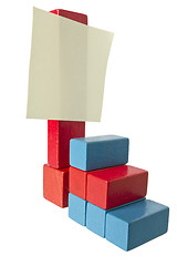 Image showing stair made of toy blocks