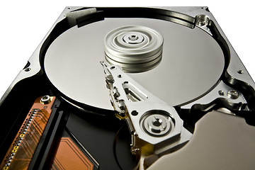 Image showing hard disk with rotating platter