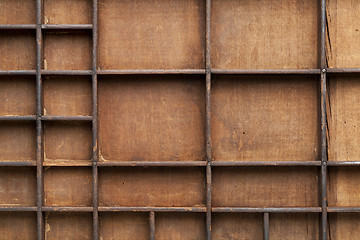 Image showing wooden box with bins