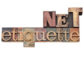 Image showing net etiquette - internet concept
