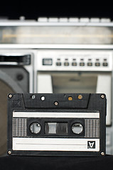 Image showing Audio cassette and player