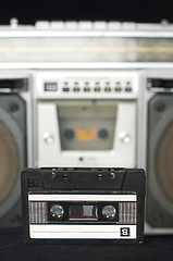 Image showing Audio cassette and player