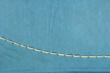 Image showing Blue paper seam