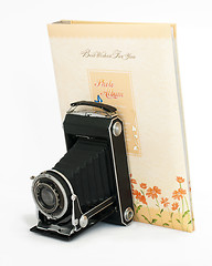 Image showing Old vintage camera and Photo Album