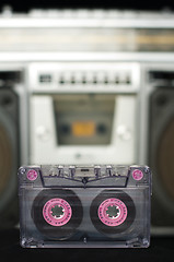 Image showing Audio cassette and player