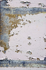 Image showing crumbling wall paint backdrop architecture details 