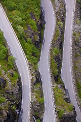 Image showing Mountain road from above