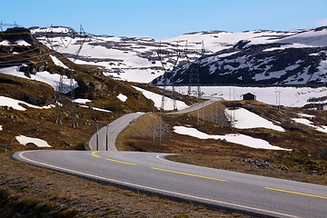 Image showing Norwegian road in spring