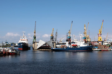 Image showing In the seaport of Saint-Petersburg